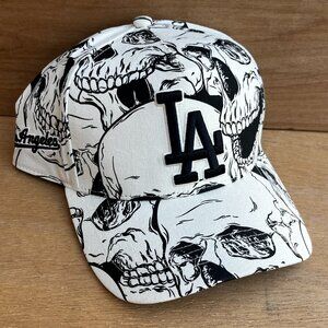 MITCHELL & NESS LOS ANGELES DODGERS RARE SKULL SNAPBACK HAT Adjustable NEW